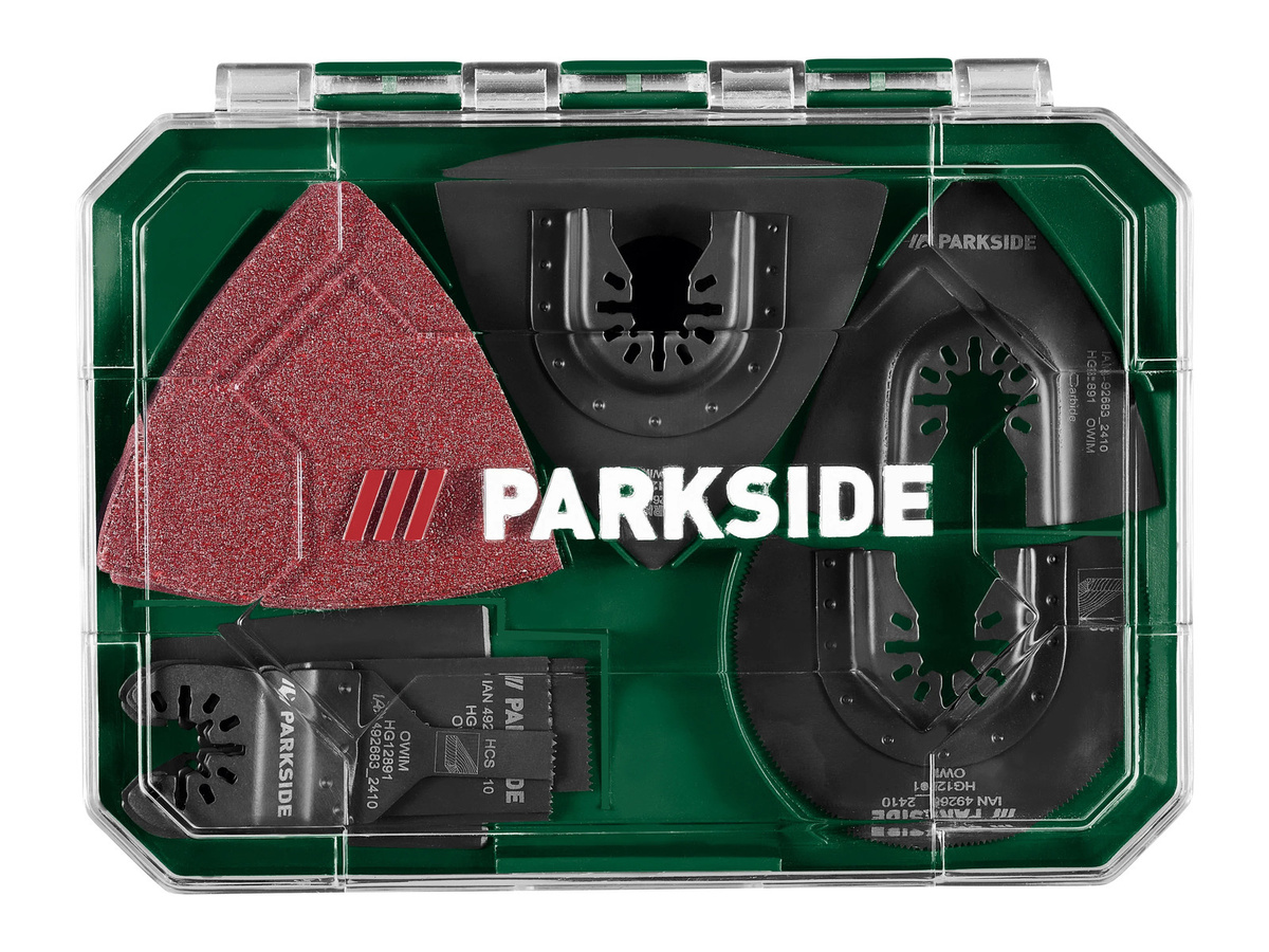 Parkside Multifunktionswerkzeug-Zubehör Set mit Sägeblättern und Schleifmitteln, 24-teilig, Multicolor - Bild 2