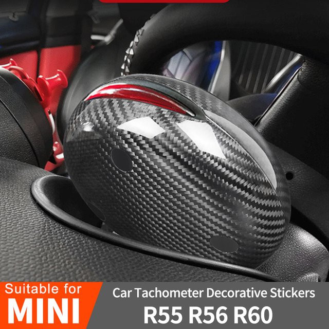 ZUIMI Carbon Fiber Tachometer Dekorative Aufkleber für MINI R55 R56 R60 JCW in Schwarz - Bild 1