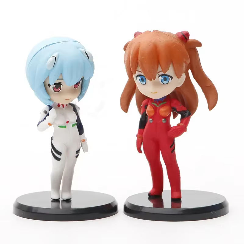 5er Set Anime Actionfiguren Neon Genesis Evangelion mit Ayanami Rei, Asuka Langley Soryu und Makinami von Bandai, mehrfarbig, aus Kunststoff - Bild 3