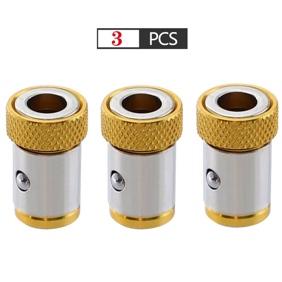 DAZZLEEX Magnetischer Bit Halter Set mit 3 Stück Schraubendreher-Bits für 6,35mm Hex, Rot - Bild 2