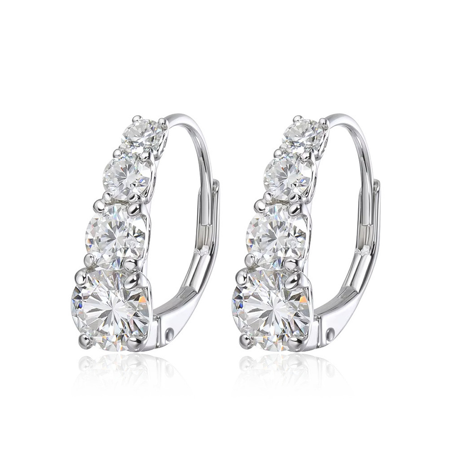 OEVAS Creolen 925 Silber, Moissanit, Damen - Bild 7