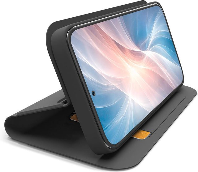 Klapphülle mit Ständer und Soft-Touch-Oberfläche für das Samsung Galaxy A37, Schwarz - Bild 1