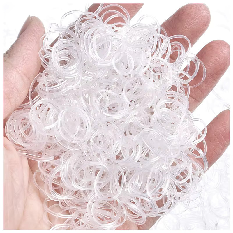 Transparente Silikon-Mini-Gummibänder für DIY und Kinder-Haarflechten - Bild 3