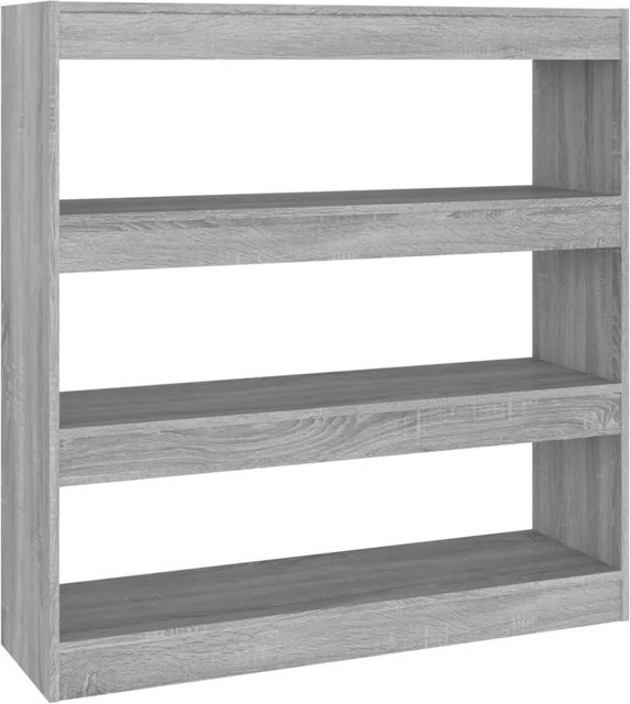vidaXL Bücherregal und Raumteiler in Grau Sonoma, B/T/H: 100 x 30 x 103 cm - Bild 1