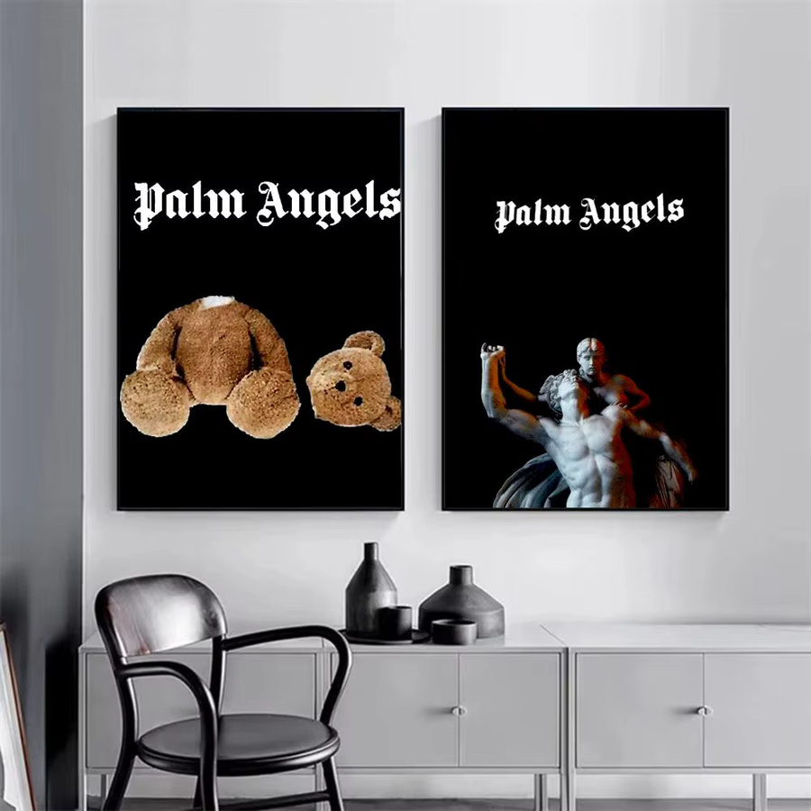 Minimalistisches Palm Angels Wandposter in Weiß mit abstraktem Tiermotiv, Rechteckig, Breite: 20 cm, Höhe: 15 cm - Bild 4