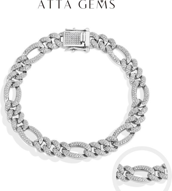 ATTAGEMS Tennis-Armband, 925 Silber, Moissanit, Unisex - Bild 1