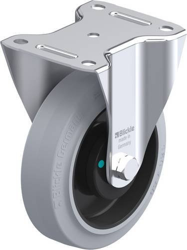 Blickle Bockrolle B-POEV 160KAD-SG in Schwarz, Grau oder Blau mit 160 mm Rad-Durchmesser und 400 kg Tragfähigkeit - Bild 1