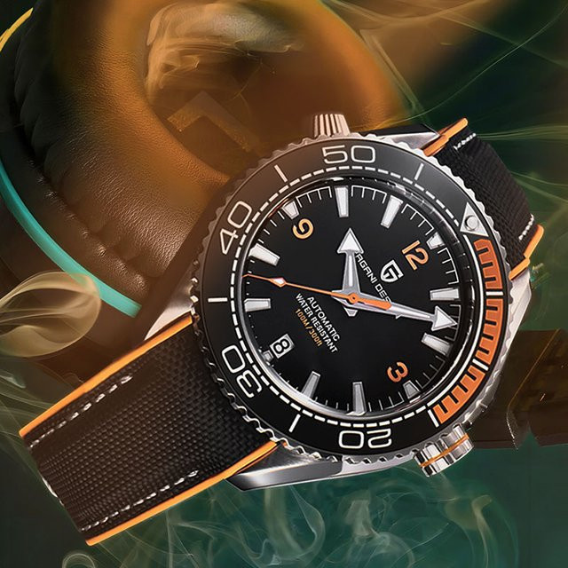 PAGANI DESIGN Armbanduhr Automatik, Edelstahl, Keramik, Saphirglas, 42 mm, Herren - Bild 1