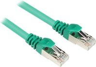Sharkoon Patchkabel RJ45 Cat.6 SFTP Ethernet LAN Grün, Länge: 0,5 m - Bild 1
