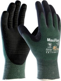 aTG Handschuh MaxiFlex Cut genoppt in Grün und Schwarz, Größe 7 - Bild 1