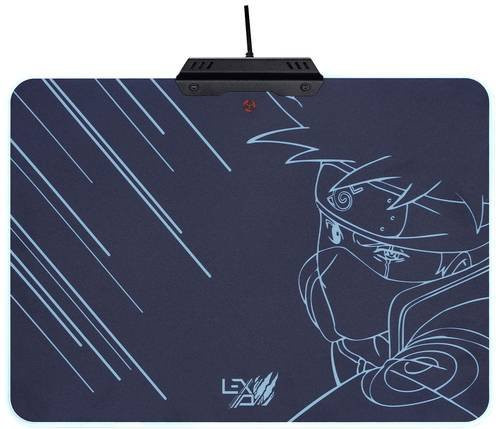 Lexip Naruto Shippuden Kakashi Kamui Beleuchtetes Gaming-Mauspad in Schwarz und Türkis - Bild 1
