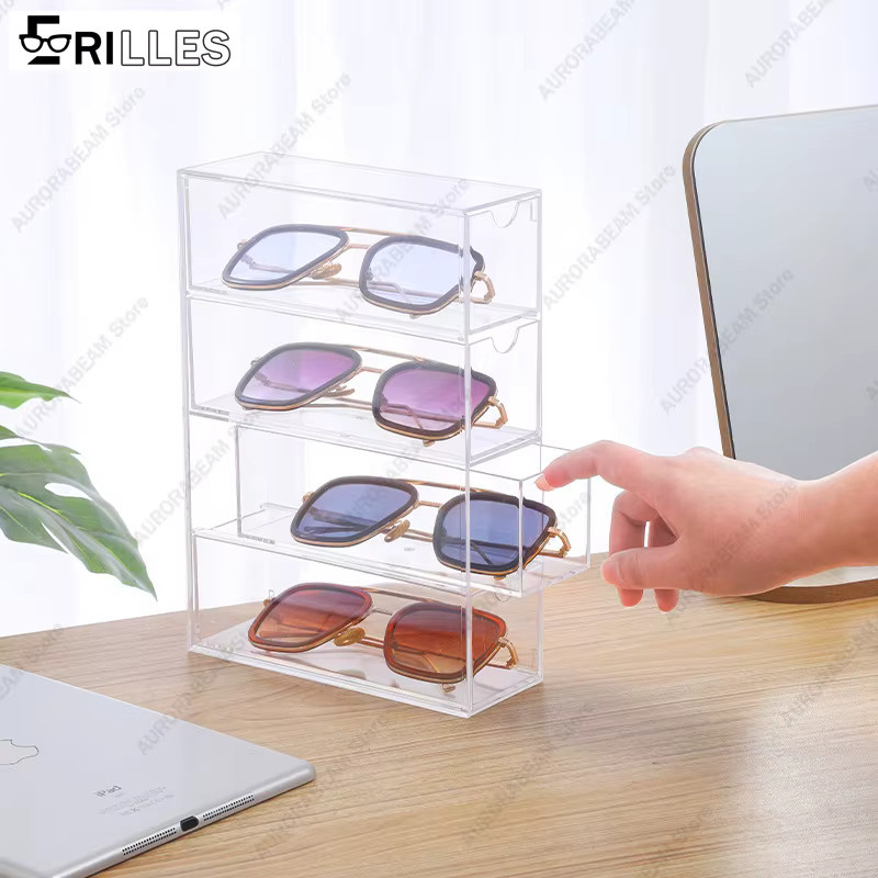 Erilles Transparente Brillen-Aufbewahrungsbox aus Acryl als Präsentationsständer für Sonnenbrillen - Bild 1