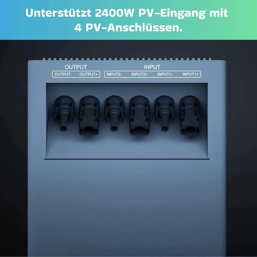 TSUN DCU2000Lite Speicher für Balkonkraftwerke mit 2 kWh Kapazität, 2400W PV-Eingang, 2 MPPT für bis zu 4 Solarpanels und IP65 Schutz - Bild 3