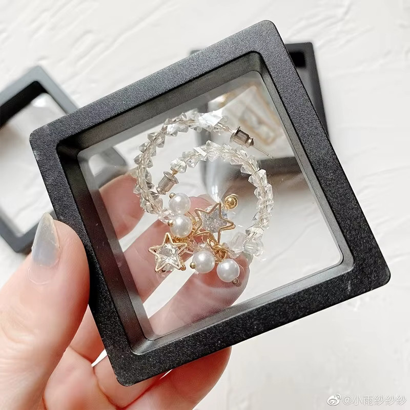 Transparente Schmuckbox aus Acryl zur Aufbewahrung von Armbändern und Schmuck in Schwarz - Bild 2