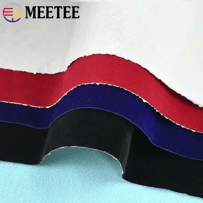 Selbstklebender Velours-Stoff aus synthetischem Leder von Meetee in Schwarz oder Mehrfarbig, Dicke: 0,5 mm, B: 145 cm - Bild 4
