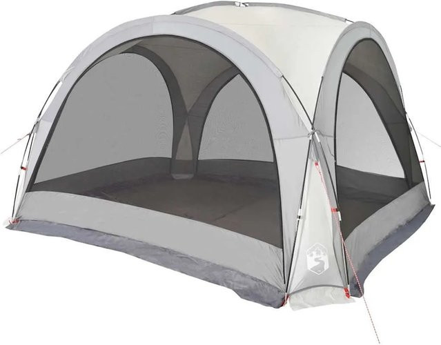 vidaXL Partyzelt Weiß Wasserdicht aus Polyester B/T/H: 360 x 360 x 215 cm - Bild 1