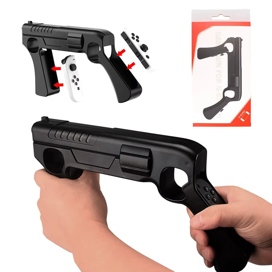 Schießspiel-Griffhalterung für Nintendo Switch OLED mit Somatosensorischer Pistole in Weiß - Bild 5
