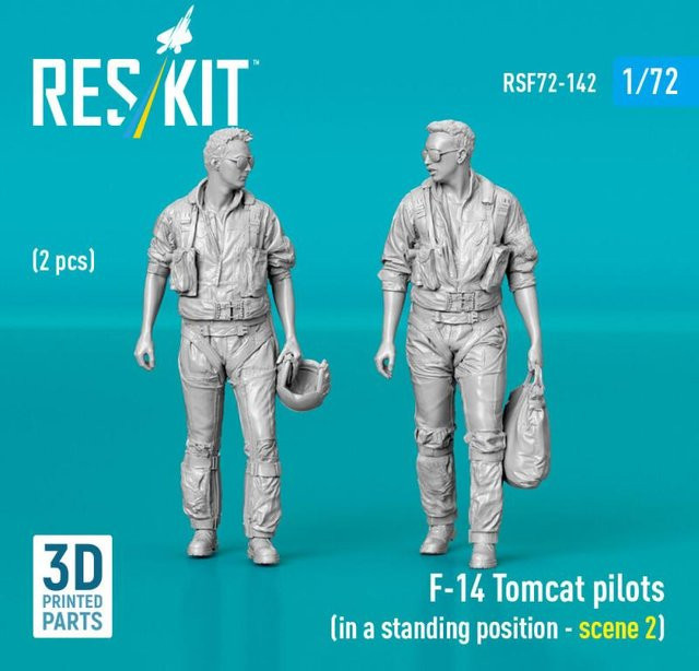 ResKit Models F-14 Tomcat Pilots, Einzelfigur, 2-teiliges Set, 1:72 - Bild 1