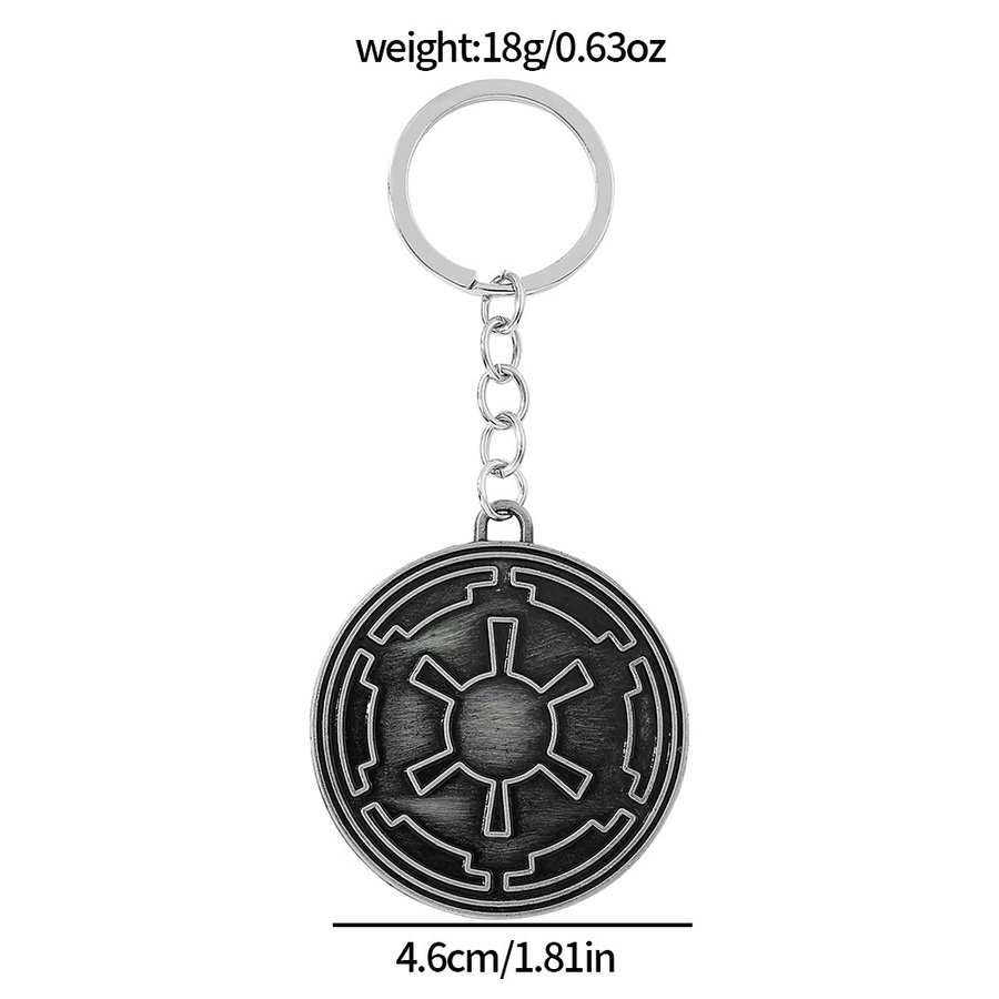 Star Wars Schlüsselanhänger, Galaktisches Imperium Insignien, Zinklegierung, Silber, Unisex - Bild 3