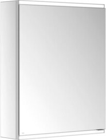 Keuco Spiegelschrank Royal Modular 2.0 mit LED-Beleuchtung und Sensor, 1-türig, links, B/H/T: 60 x 70 x 16 cm, Weiß/Silber - Bild 1