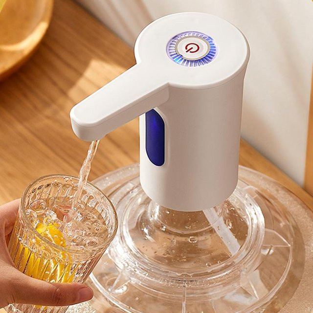 Elektrische DIYelecs Wasserpumpe für Flaschen, faltbarer automatischer Trinkbrunnen in Grau - Bild 1