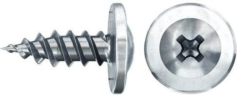 Fischer Profilverbindungsschrauben Kreuzschlitz Phillips aus Metall in Silber, Durchmesser: 4,2 mm, Länge: 13 mm, 1000 Stück - Bild 1