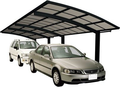 Ximax Doppelcarport Portoforte Typ 60 mit Regenrinne und Regenrohr, Schwarz, B/T: 270,4 x 982,6 cm - Bild 3