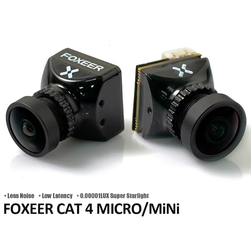 Foxeer CAT4 Mini Micro Cat 4 FPV-Kamera mit 1200TVL Starlight Sensor und geringer Latenz in Schwarz - Bild 2