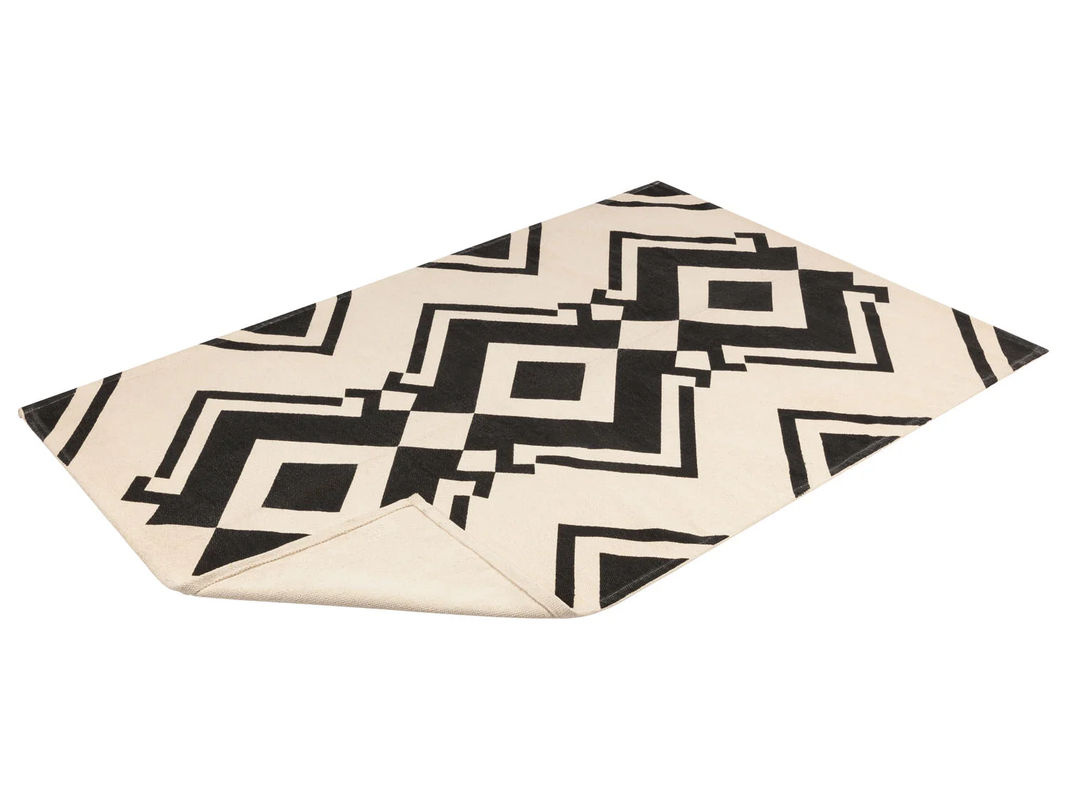 LIVARNO HOME Baumwollteppich in Schwarz und Beige, B/T: 140 x 200 cm - Bild 2