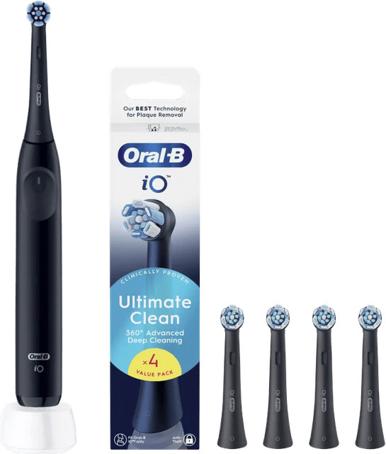 Oral-B iO 2 elektrische Zahnbürste Vorteilsset in Schwarz - Bild 1