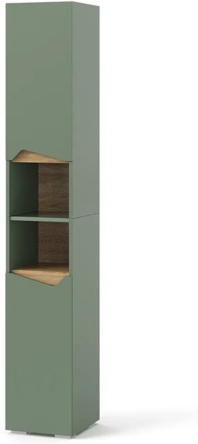 Vicco Badschrank Marelle in Grün/Artisan mit Türen und offenen Fächern, B/T/H: 30 x 27 x 180 cm - Bild 1