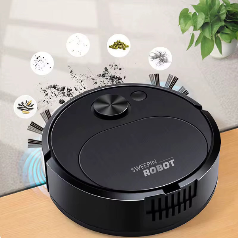 Donirt 3-in-1 USB Roboter-Staubsauger intelligente kabellose Bodenreinigungsmaschine mit 1500 Pa in Schwarz oder Weiß - Bild 1