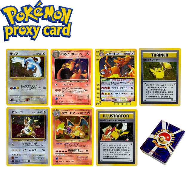 Pokémon Proxy-Karten, Japanische Rocket Dark Charizard Neo Era Lugia Promo-Serie Era Trainer, Holografische PTCG Proxy-Karten - Bild 1