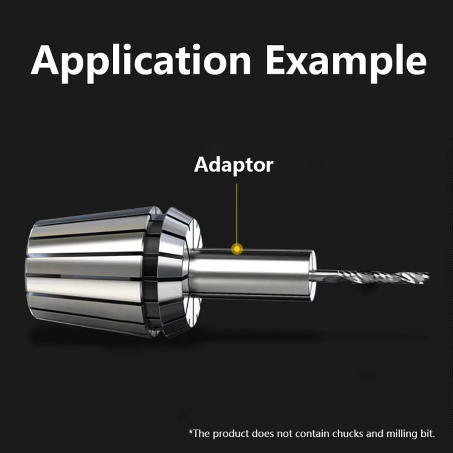 DAZZLEEX Spannzangenadapter Set für CNC-Spindeln und Graviermaschinen mit den Größen 1/2 Zoll, 1/4 Zoll und 1/8 Zoll - Bild 2