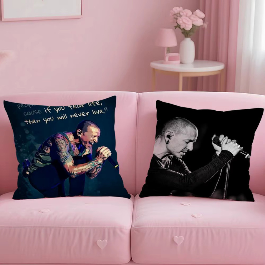 Singer C-Chester Bennington S Kissenbezug quadratisch mit Grafikdesign - Bild 2