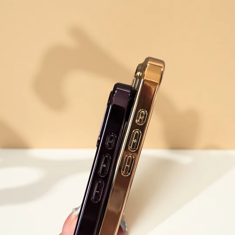 RPKKS Make-up-Spiegel Telefonhülle in Purple für iPhone 11 bis iPhone 17 Pro Max Plus XR stoßfeste Schutzabdeckung mit glänzendem Design - Bild 3