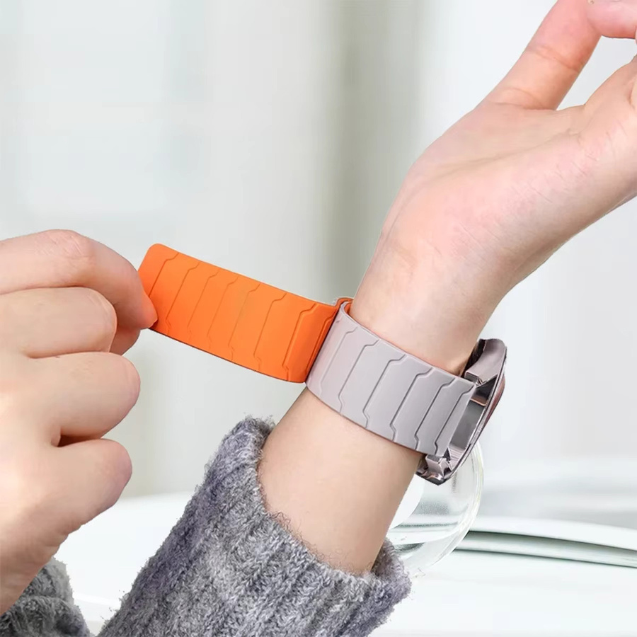 Uhrenarmband Silikon, Magnetisch, 22mm 20mm, Unisex - Bild 4