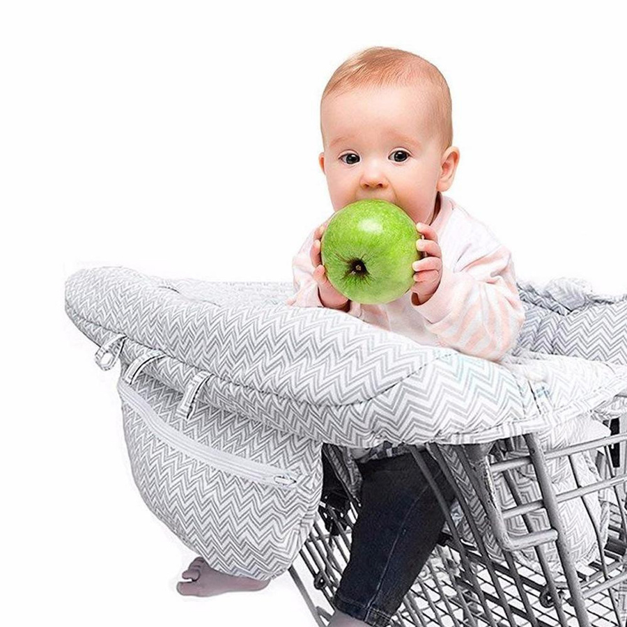 TOMTOP JMS Multifunktionale 2-in-1 Baby-Einkaufswagen-Abdeckung und Kinder-Hochstuhl-Abdeckung in Dunkelgrau - Bild 2