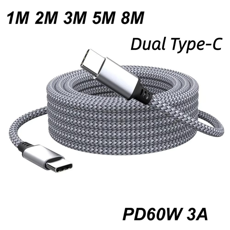 60 W USB-C auf USB-C PD-Verlängerungskabel zum Schnellladen in Grau - Bild 4