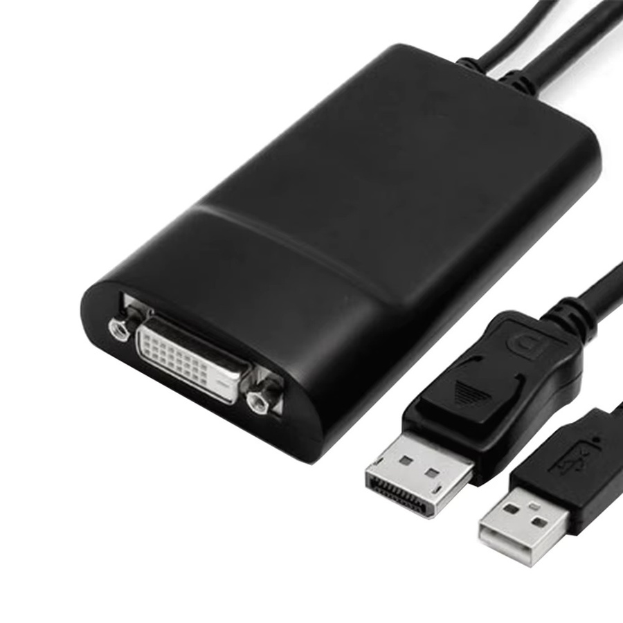 HDmatters DisplayPort zu DVI-D Dual Link Adapter, Aktiver Konverter DP 1.2 auf DVI, Schwarz - Bild 4