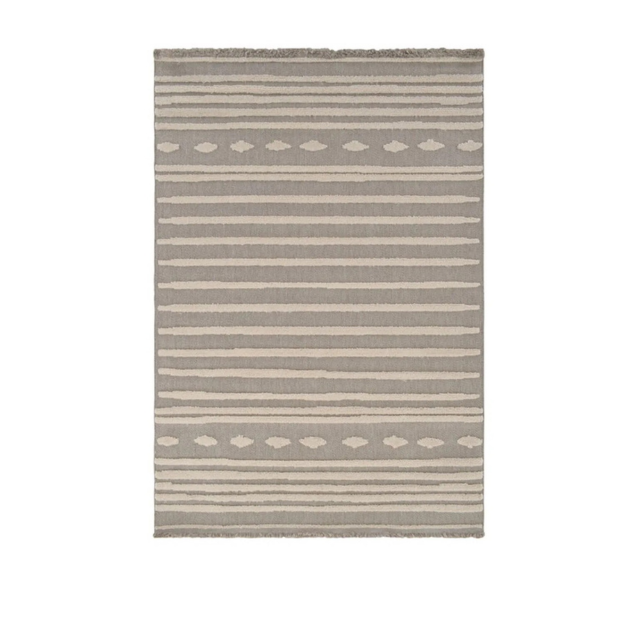 Vercai Rugs Teppich Modern Abstract in Indigo Hellgrau Creme mit High-Low-Effekt, Breite: 160 cm, Tiefe: 230 cm - Bild 2
