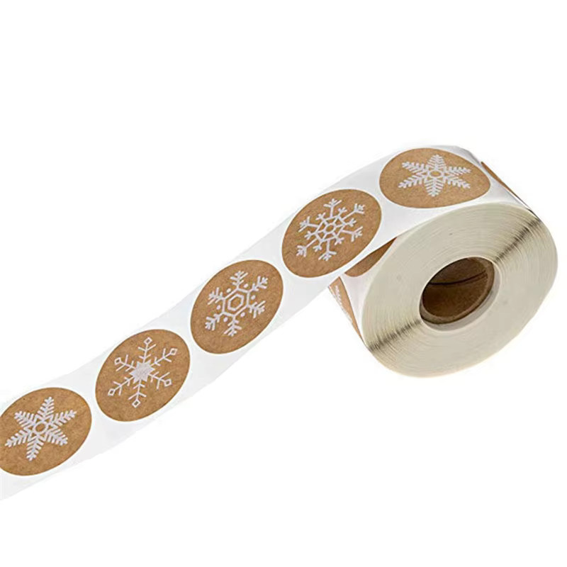 TYFYO Kraftpapier Weihnachtsaufkleber Dankeschön-Aufkleber für Geschenkboxen und Karten, Braun, 500 Stück, Durchmesser: 2,54 cm - Bild 2