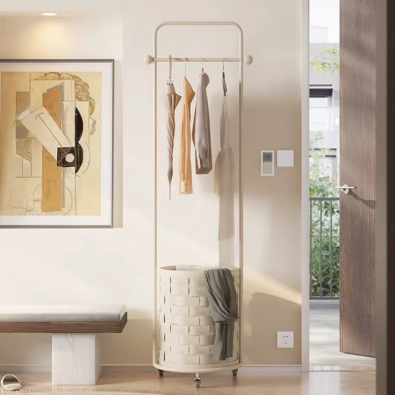 DUTRIEUX Kleiderständer Minimalistisch aus Metall in Weiß Matt für Wohnzimmer und Schlafzimmer - Bild 2
