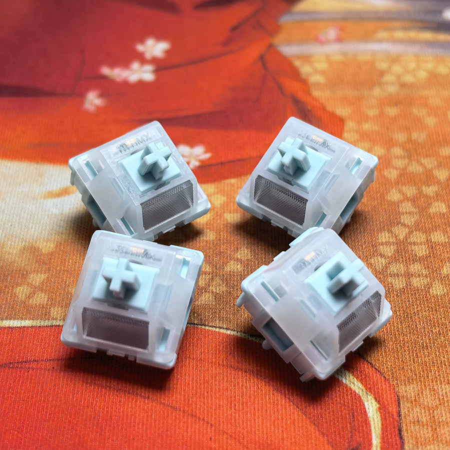 HMX Blue Star Switch Geräuschlose taktile mechanische Tastaturschalter mit RGB und 5-Pin, Blau, 53g - Bild 2