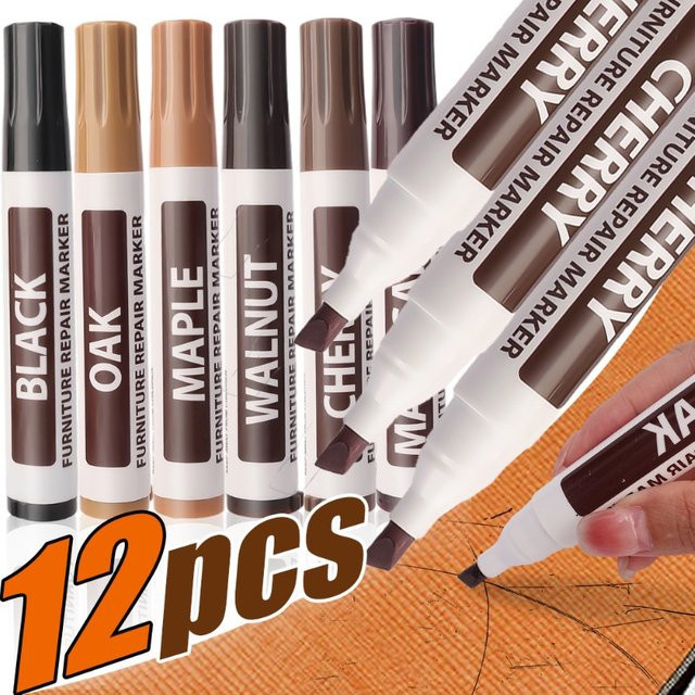 Möbel Reparatur Set mit 6 Farben zur Ausbesserung von Kratzern an Holz und Kunststoff - Bild 1