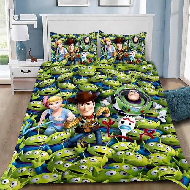 Buzz Lightyear Bettwäsche-Set mit 3D-Druck von Jessica Chen, mehrfarbig, bestehend aus Bettbezug und Kissenbezug, B/H: 200 x 230 cm - Bild 1