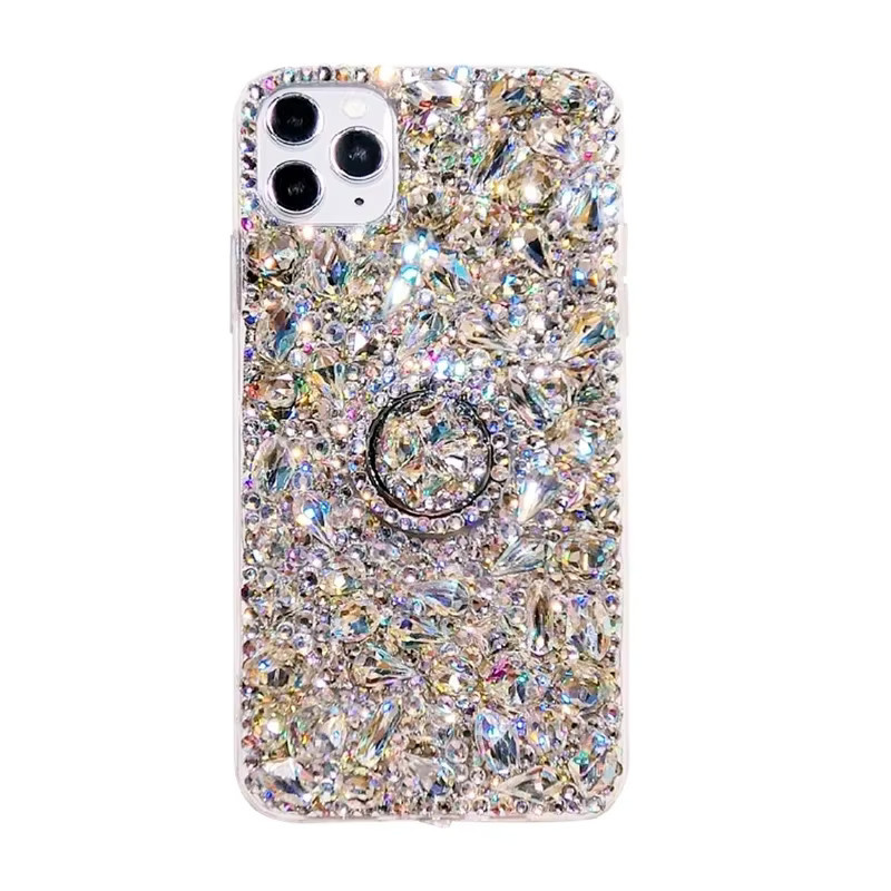 Luxus Glitzer Handyhülle mit Strass für Samsung Galaxy A22 A32 A52 A71 A5 A72 A73 A53 A33 A55 A54 in Multicolour - Bild 4