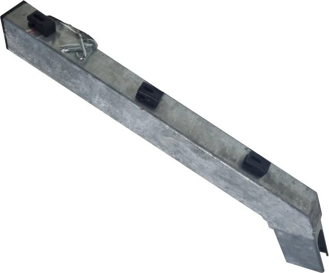 Stacheldrahtausleger für Doppelstabzaun aus Stahl in Silber/Grau, passend für Pfosten 40 mm x 60 mm - Bild 1