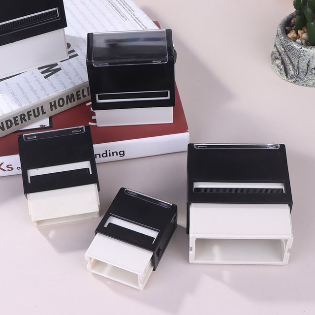Personalisierter Huimo Selbstfärbender Wachssiegel-Stempel für Geschäftsadressen und Handwerk in Schwarz - Bild 1