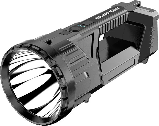 ESMARTER LED-Suchscheinwerfer Schwarz – Wiederaufladbare Multifunktions-LED-Taschenlampe für Outdoor, Garten und Arbeit - Bild 1